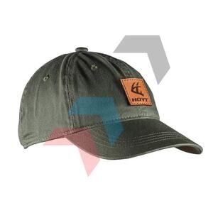 Hoyt Archery Olive Green Strapback Hat with Leather Patch One Size